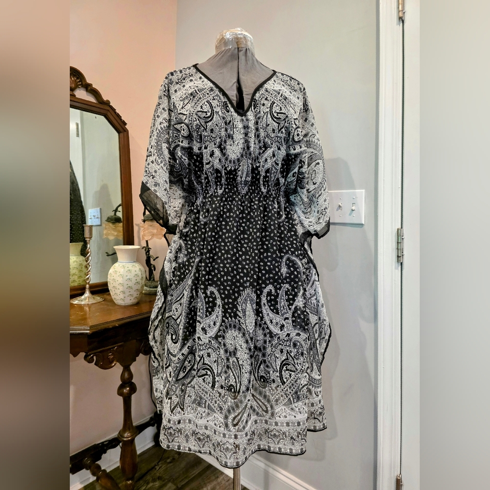 NWT 3X Kaftan Style Knee-Length Dress